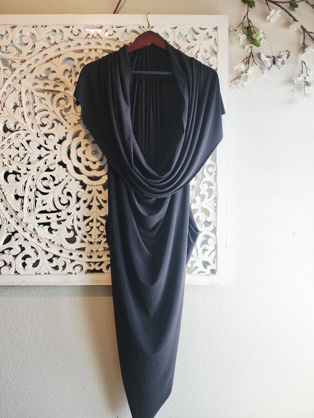 ALEMBIKA DESIGNED BY HAGAR ALEMBIK SAVOIR MAXI WOMENS BLACK DRESS SIZE 6 - Picture 7 of 16